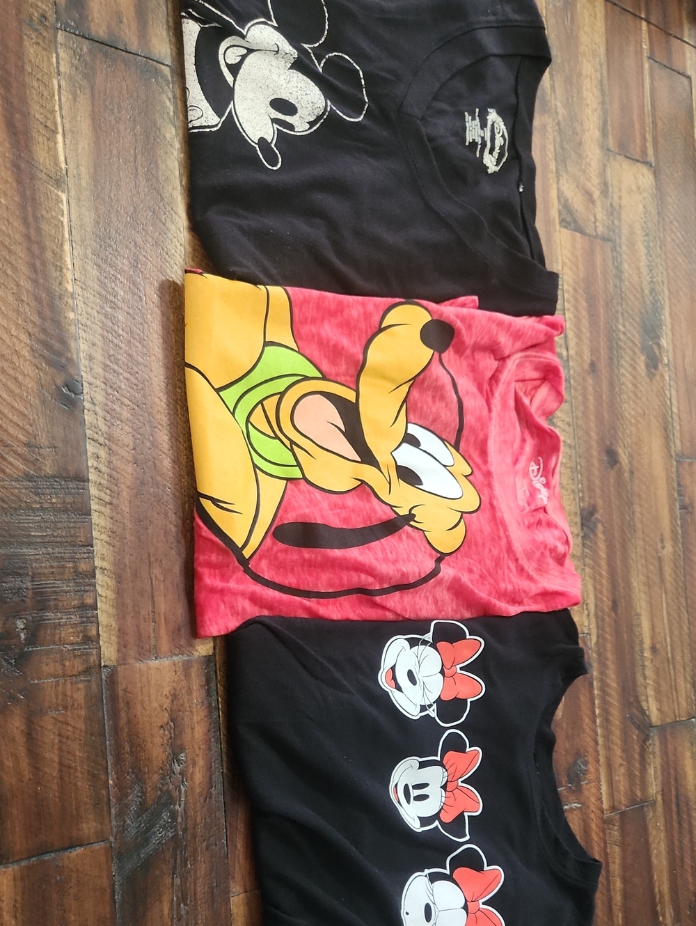 Disney Pluto & Minnie Graphic Tees - Black, Red